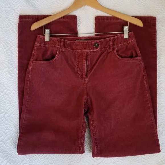 Ann Taylor Corduroy midrise rusty red bootcut Jeans, Size 6 - Picture 3 of 8
